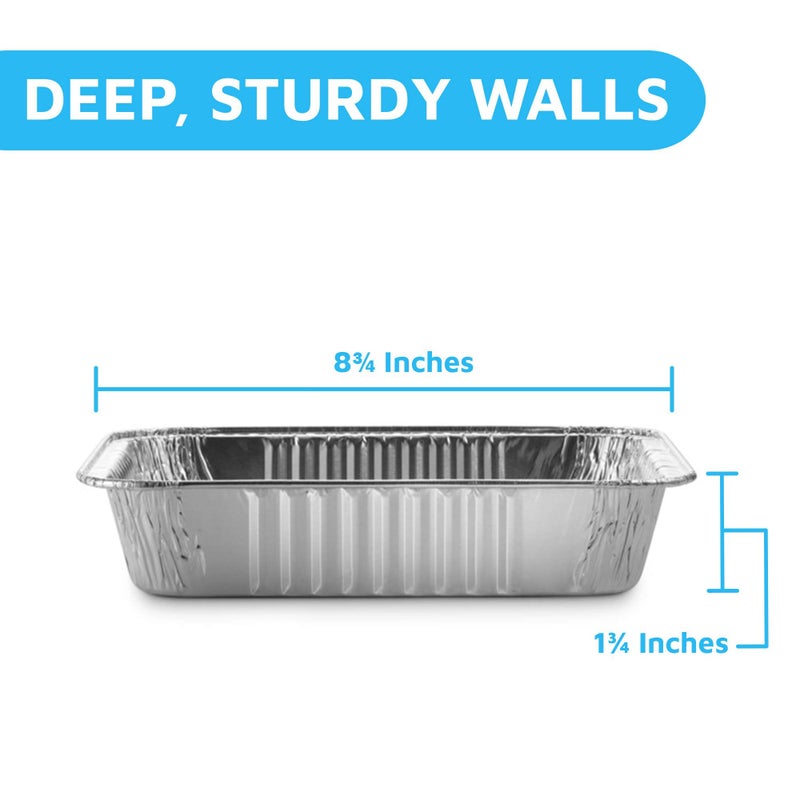MontoPack 9â€ Disposable Aluminum Foil Square Baking Pans | 9 x 9 Cake Pan Tin for Broiling, Toaster Oven, Meal Prep, Roasting, Take Out | Perfect for Brownie & Lasagna Trays | 20 Pack - Image 5